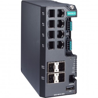 Коммутатор MOXA EDS-4012-4GS-LV-T
